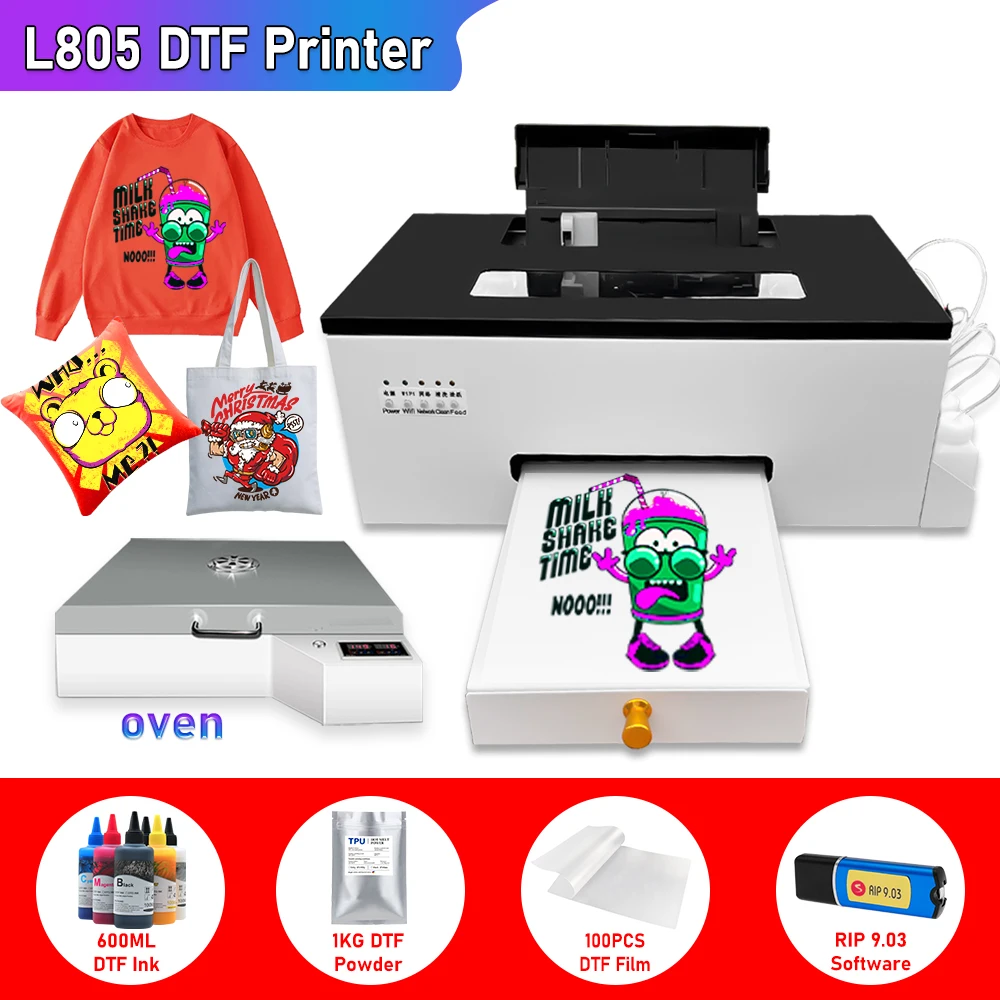 

A4 impresora dtf For Epson L805 DTF Printer DTF Transfer Machine t shirt printing machine DTF Ink DTF Film For t shirt Print