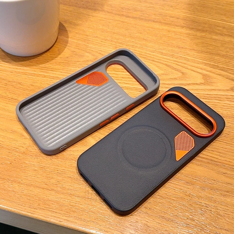 Etui na Google Pixel 9 Pro XL, twarde, z PU, magnetyczne, z obsługą bezprzewodowego ładowania, ochronne etui na tył telefonu, obudowa na Pixel 9 9Pro XL 9A — zdjęcie produktu 6