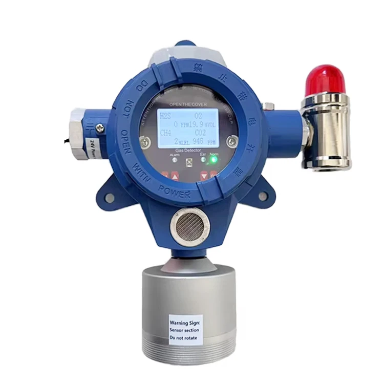 

OEM настенный газоанализатор 4-в-1 CO H2S O2 Ex композитный фиксированный детектор газа