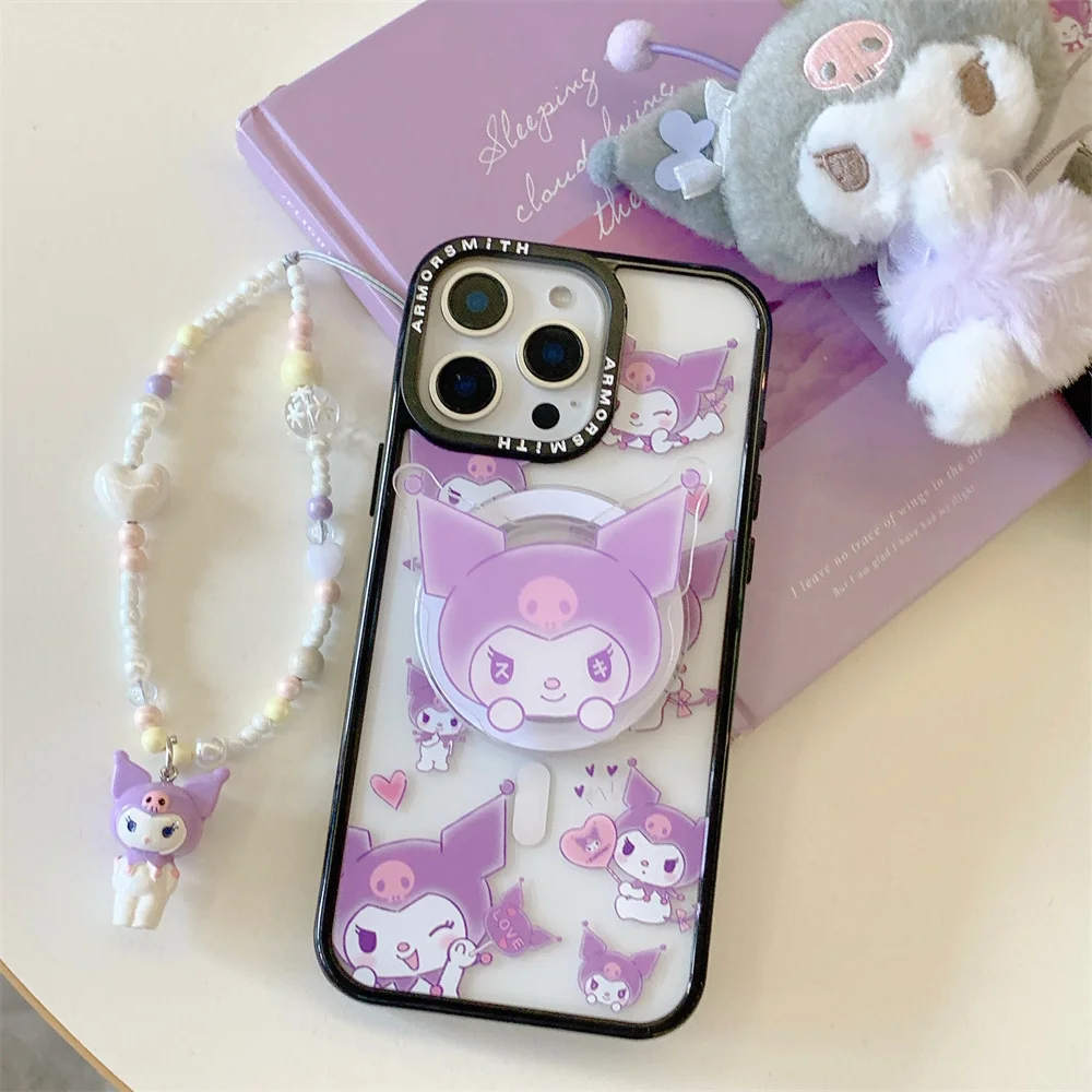 Casing Magnetik Kulomi Halloween Lucu untuk Magsafe iPhone 11 12 13 14 15 16 17 Pro Max Cover Plus 16 E dengan Penutup Berengsel