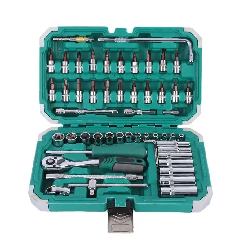 

# Practical 55 Pcs Shaft Head Ratchet Industrial Grade Vehicle Repairing Socket Wrench Tools Set #