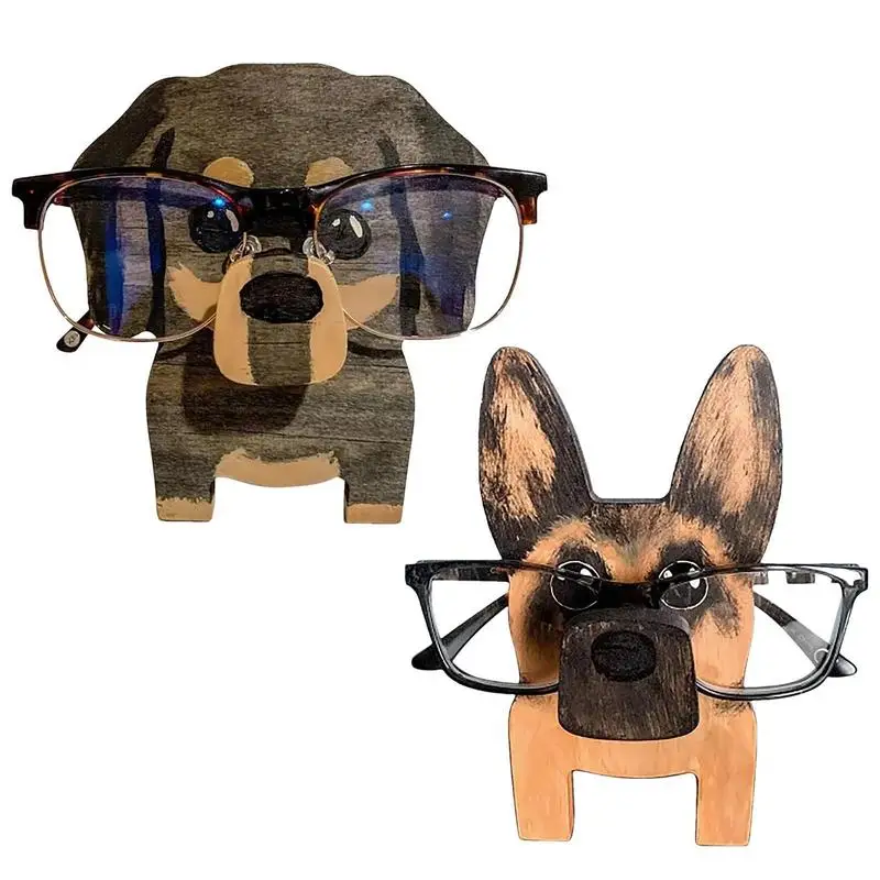 Handmade Wood Carving Glasses Holder Sunglasses Display Stand Home Decor Gift Cute 3D Animal Wood Carvings Sunglass Display Rack