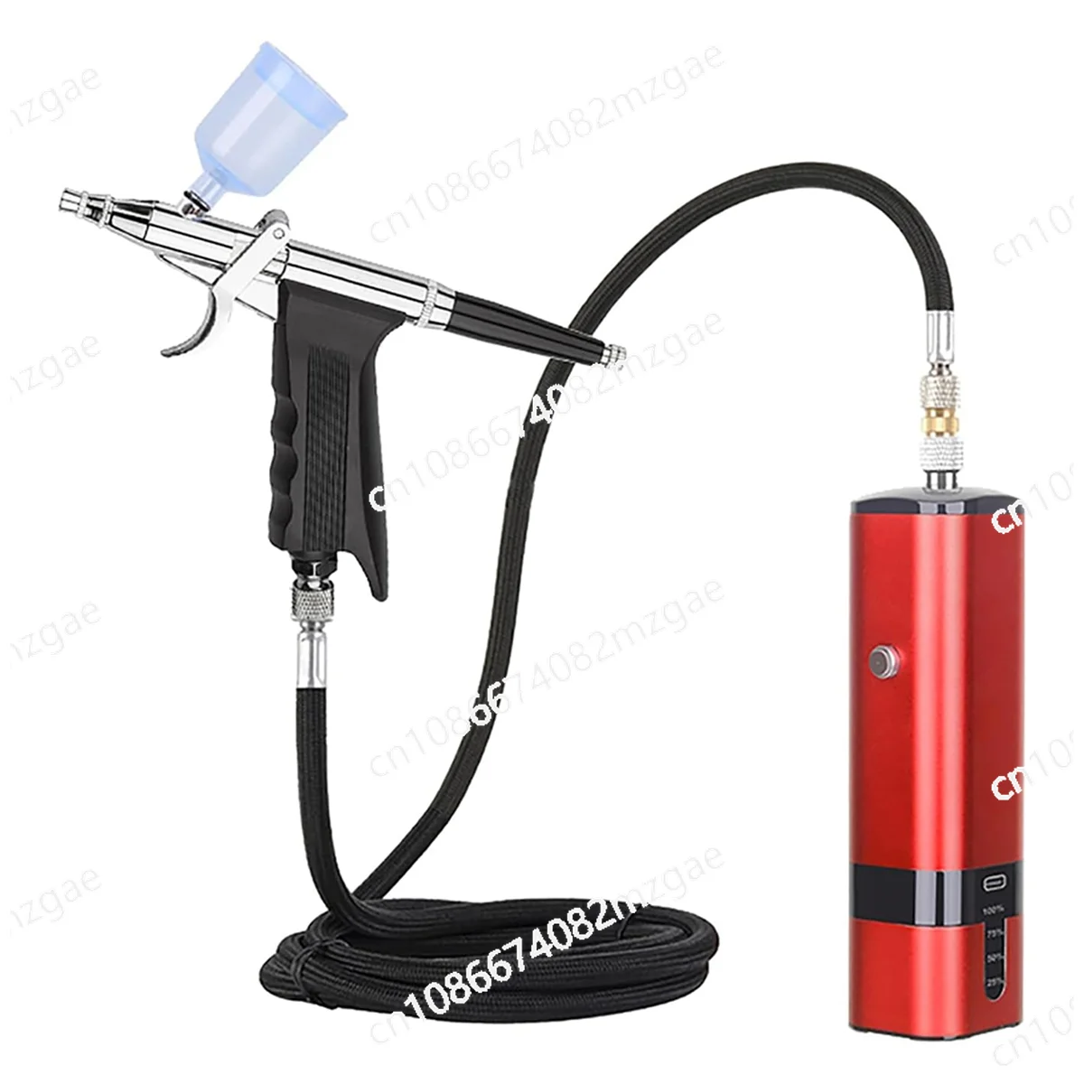 

Набор беспроводных аэрографов с компрессором, триггерная воздушная щетка высокого давления для рисования, дизайна ногтей, тортов, парикмахеров