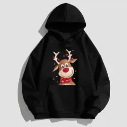 New Christmas Deer Hoodies Print Men Woman Fashion Hoody Hoodie Streetwear Hooded Sweatshirts Harajuku Pullovers Unisex Clothing