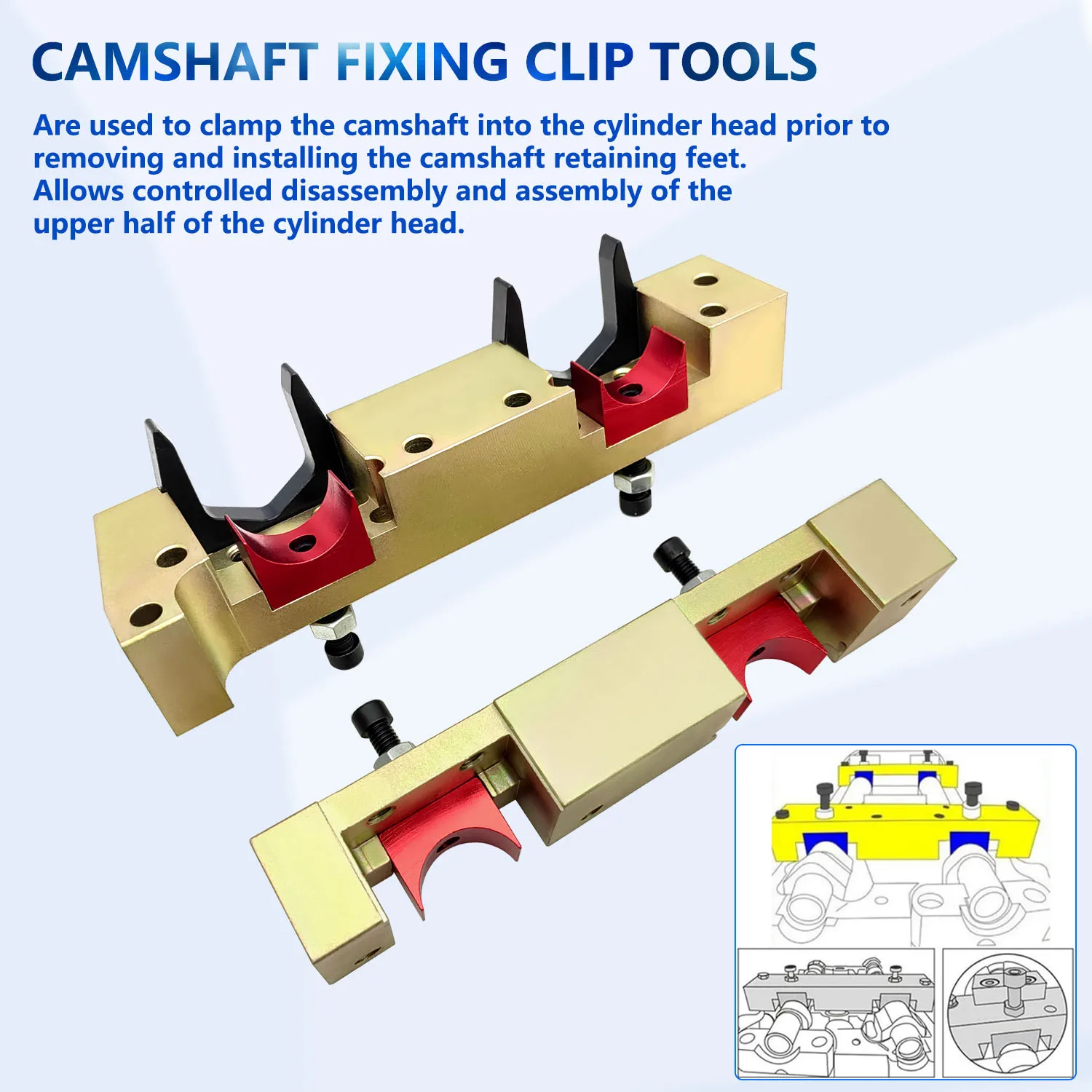 Camshaft Lock Alignment Kit Steel Engine Timing Tool Kit for Mercedes Benz M133 M270 M274 Camshaft Lock Alignment Timing Kit