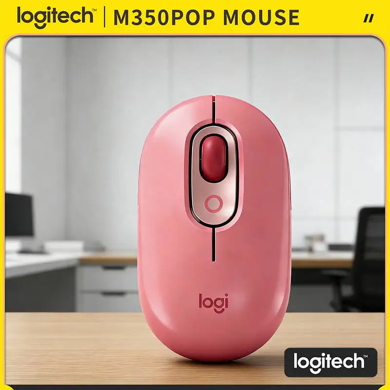 

Беспроводная мышь Logitech M350 POP Pebble — 18 месяцев автономной работы, тонкий дизайн, USB-приемник, вес 77 г