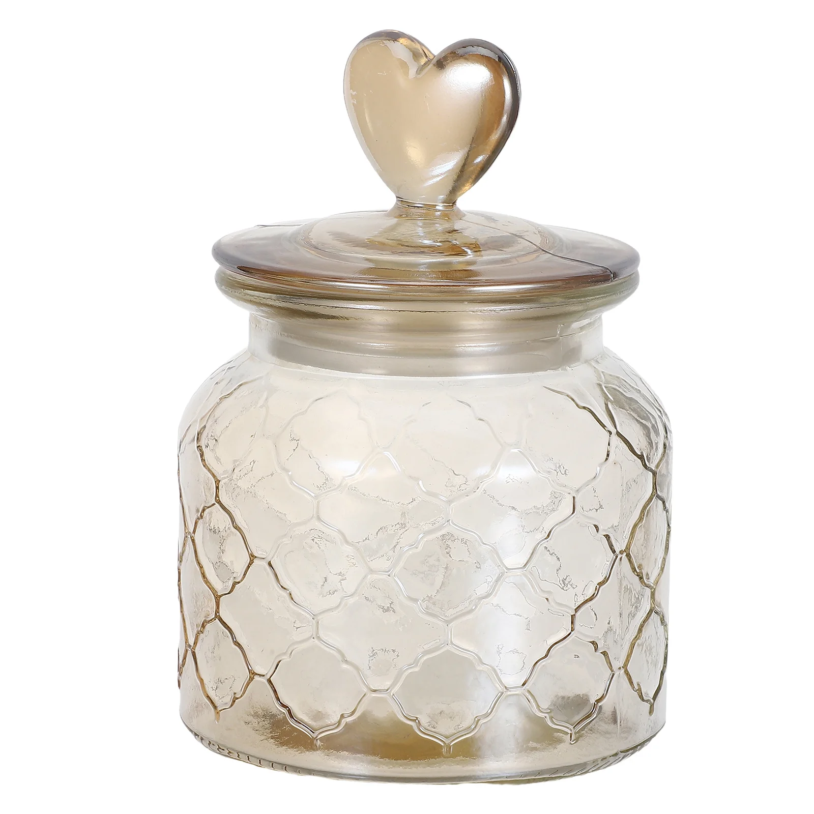 

Heart Shaped Glass Storage Jar with Lid Premium Snack Container for Dried Fruits Nuts Candies Herbs Sealing Jar Glass Candy