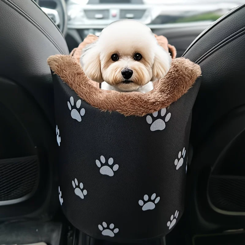 

Car Center Console Pet Bed - Portable & Removable Pet Nest for Small Animals, Cozy Armrest Cushion