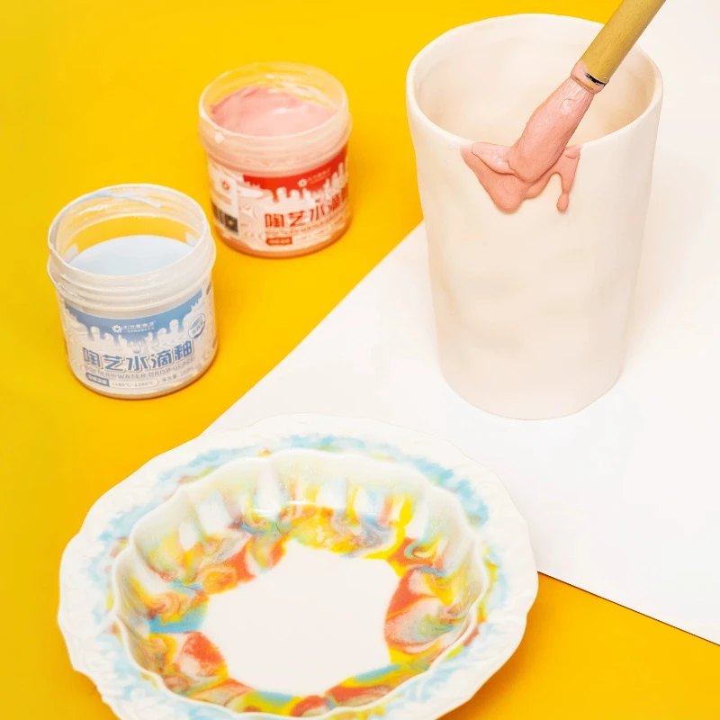 100ML Keramik-Glasurpigment Wassertropfen-Fließglasur Unterglasur-Farbstoff für Keramikmalerei und -färben für Keramikkunst und DIY – Detail 7