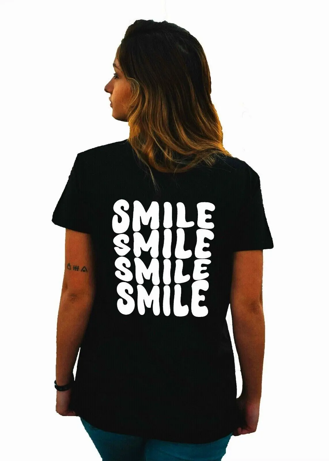 

Футболка унисекс-Smile-Повседневная летняя оригинальная Мужская и женская парная футболка с круглым вырезом