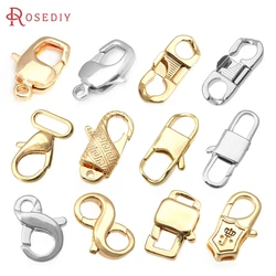 18K Gold Color Brass Lobster Clasps Connect Clasps Jewelry Necklaces Bracelets Making Supplies Diy Findings Accessories