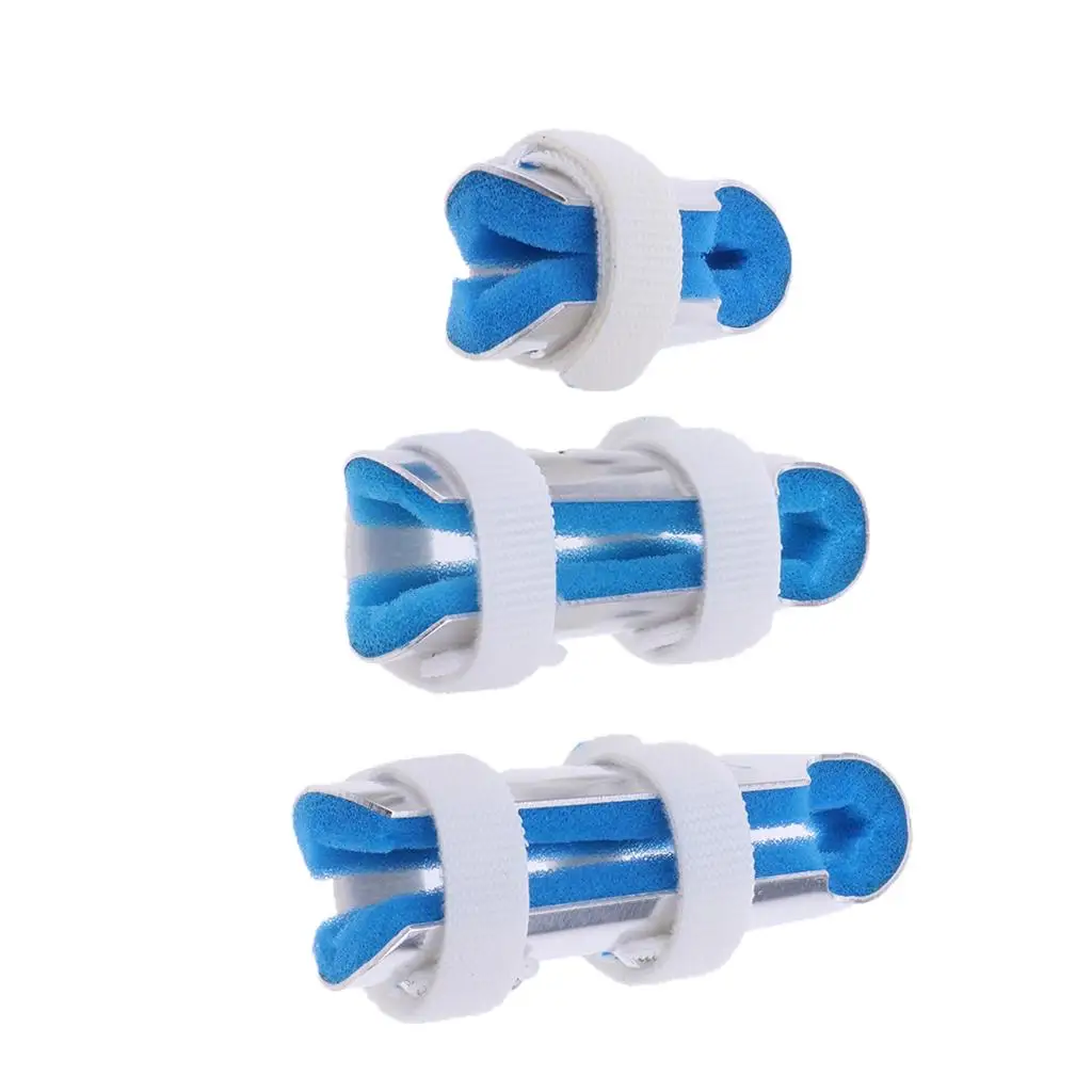 Finger Splint with Dual Straps Aluminum Alloy Support for Trigger Finger and Broken Joints Immobilizer