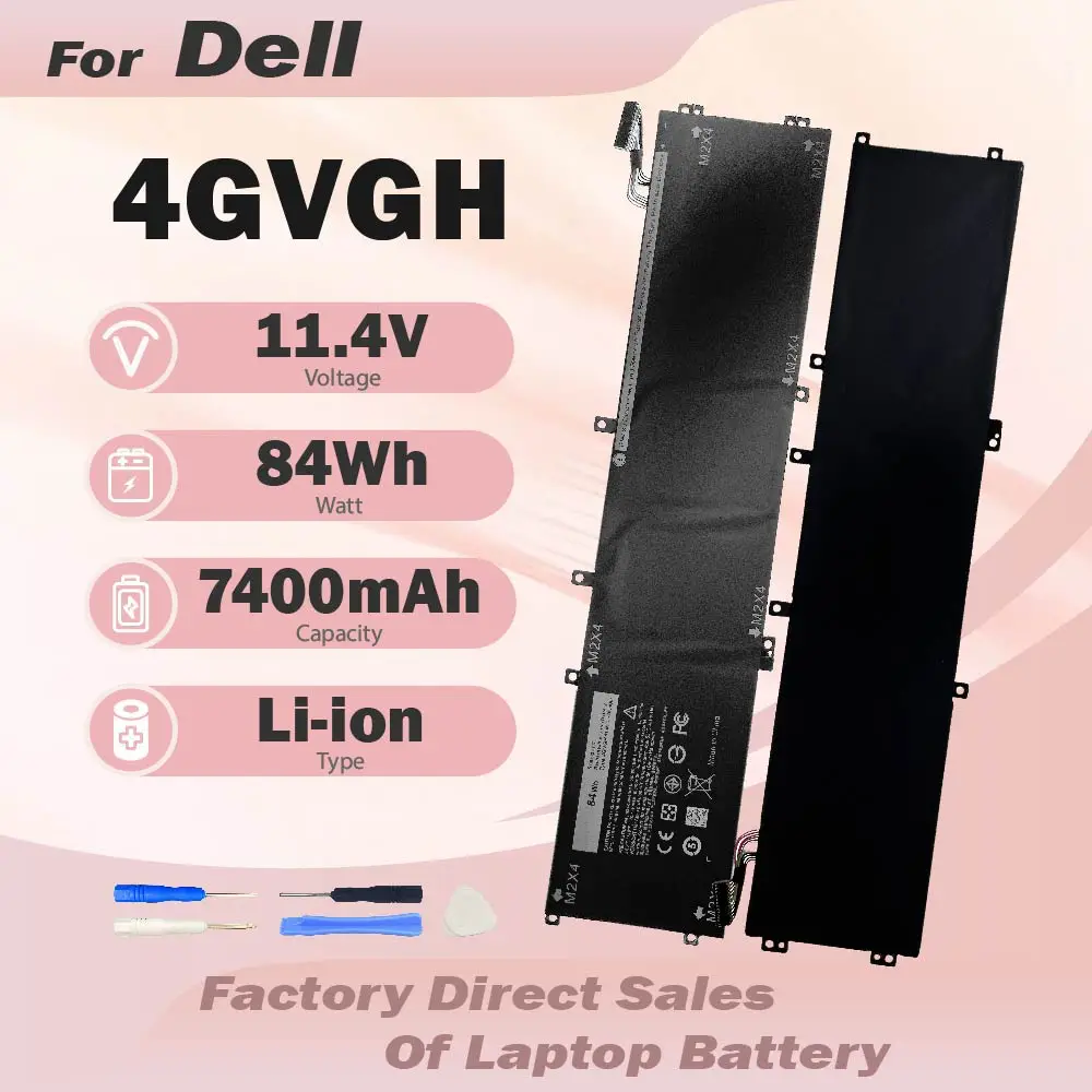 New 4GVGH Laptop Battery For DELL Precision 5510 XPS 15 9550 Series 1P6KD T453X Free Tools Gifts 100% Tested