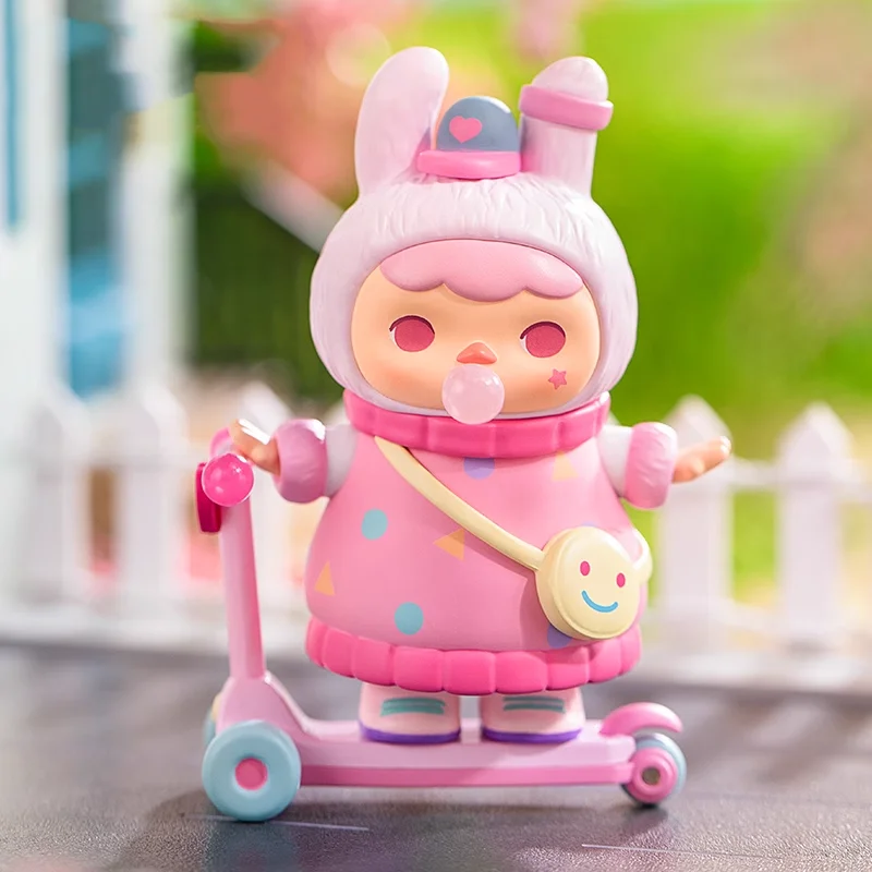 Limited Edition Scooter Bunny Baby Series Pucky Action Figure Toys PVC Pucky Figure Gifts for Kids Lovely Pucky Figure Doll