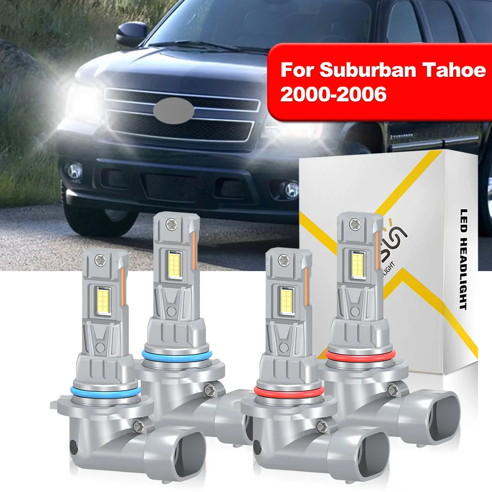 

4 шт. дальний свет + ближний свет для Suburban Tahoe 2000 2001 2002 2003 2004 2005 2006 3570 чип CSP 360 градусов освещение