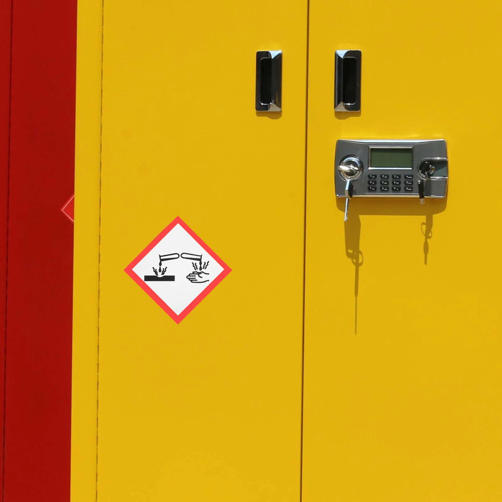 

Pvc Corrosive Danger Adhesive Label Chemical Safety Warning Sign Hazmat Placard Oil Resistant Strong Backing Easy Apply