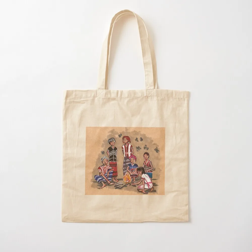 Winter Morning in Karen village Tote Bag Reusable bags reusable grocery bags eco pack custom tote bag