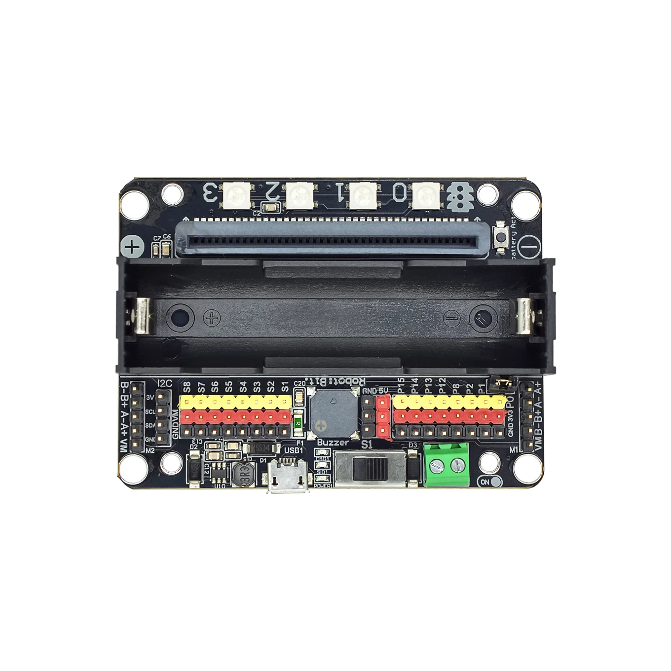 Programación Python Micro: placa de expansión de bits Microbit versión para principiantes de escuela primaria y secundaria Robotbit V2.0