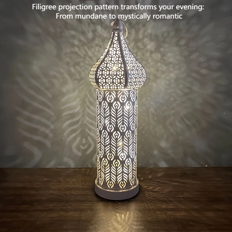 

1pc Middle East Arab Metal Vintage Wind Lights Lantern Candle Holder Home Décor Accessories Creative Gift, No Candle