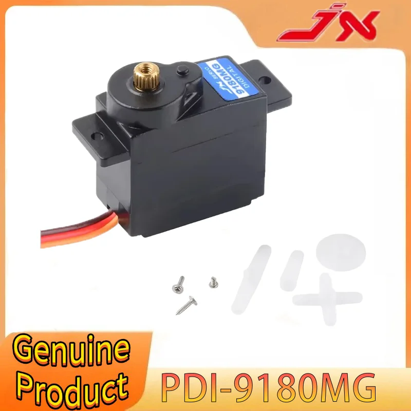 JX Servo PDI-9180MG 180 degrés Mini Servo 2.5kg 0.12sec 12g engrenage métallique Servo numérique pour avion à voilure fixe