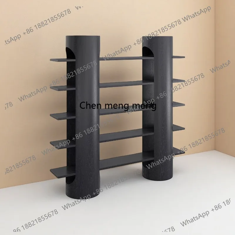 

Nordic minimalist black tree multi-layer shelf home storage storage display bookcase