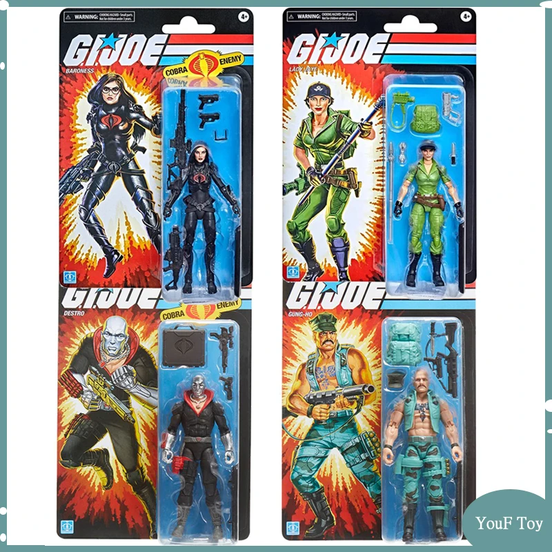 Original Gijoe Baroness Action Figure Destro Gung Ho Lady Jaye Gi Joe Anime Figures Figurine Statue Model Dolls Collectible Toy