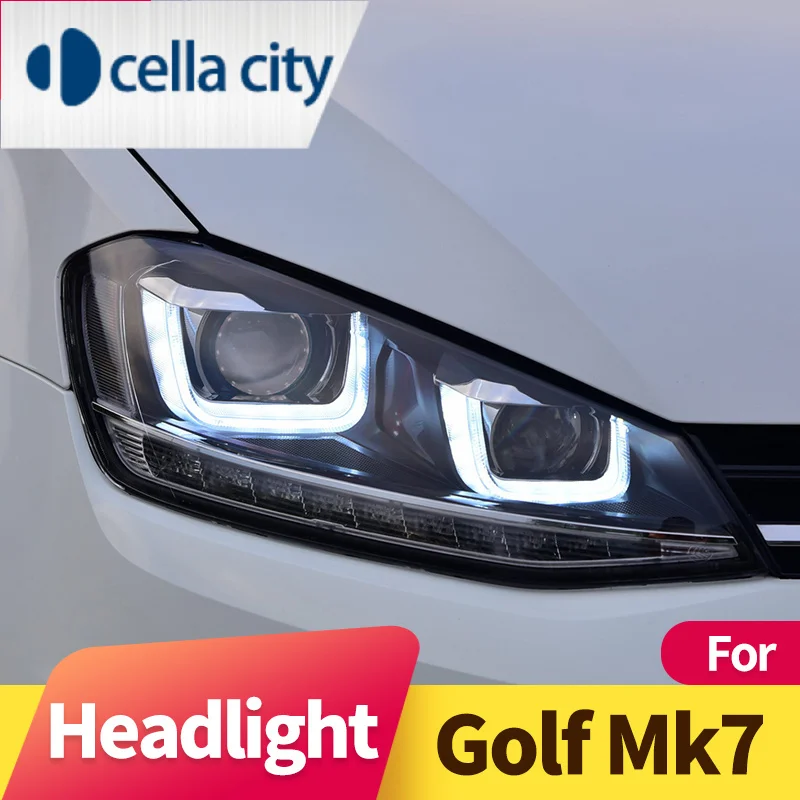 

Headlight Assembly for Volkswagen Golf 7 2012-2017 Golf7 MK7 LED DRL LED Sequential Turn Signal LED Low Beam LED High Beam