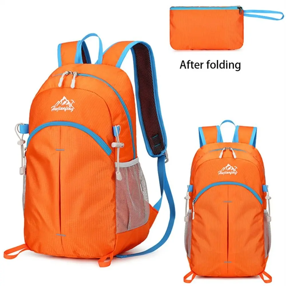 

Simple Large Capacity Foldable Backpack Folding Waterproof Climb Bag Zipper Shoulders Bag Lightweight Nylon Bag Men