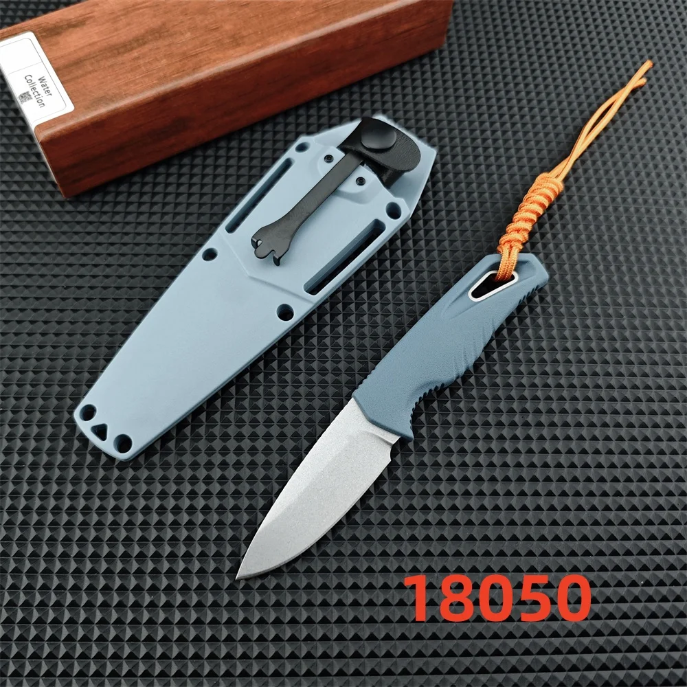 4 Styles BM Undercurrent 18040S Fixed Knife D2 Blade Blue Nylon Fiber Handle Outdoor Tactical Knife Portable Hunting EDC Tool