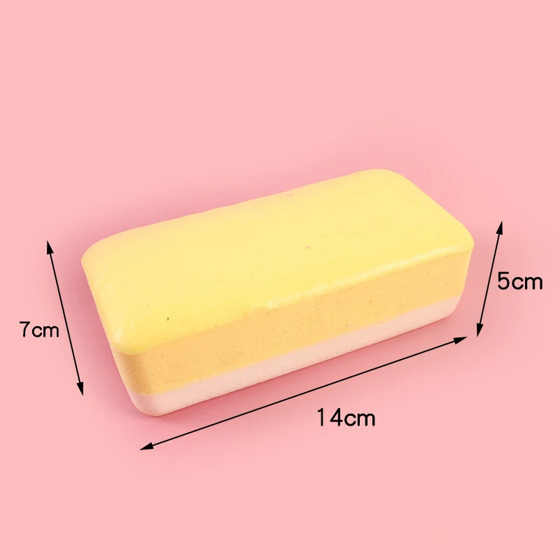 Slow Rebound Simulation Pinch Bread Squeeze Toy Model Children Fun Bread Decompression Toys Soft Food Bread Stress Relief Gift