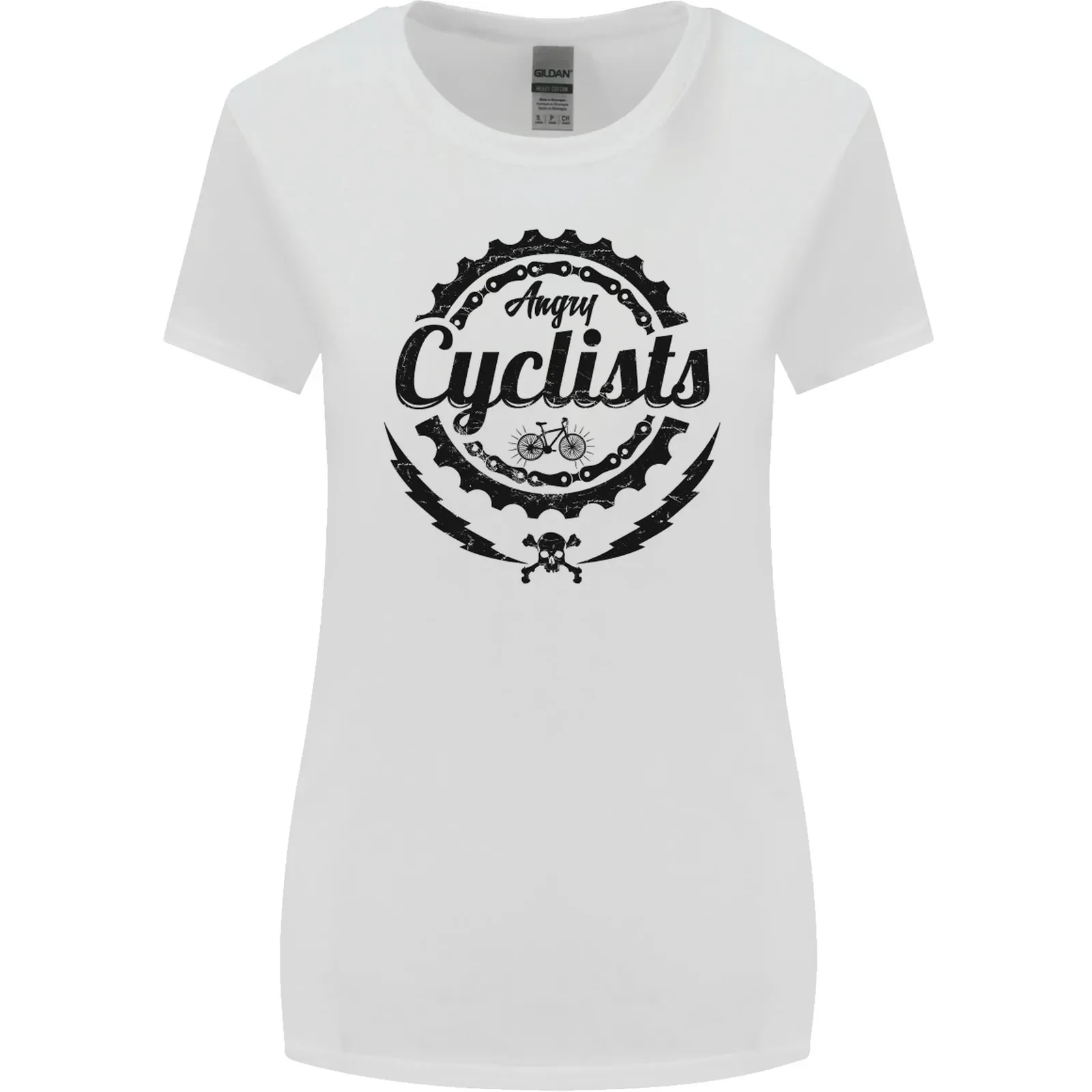 Angry Cyclist Funny Bicycle Bike Womens Wider Cut T-Shirt