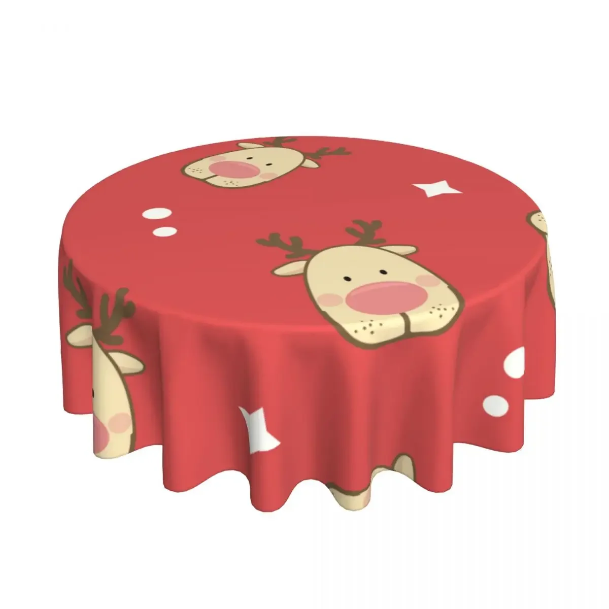 DIY Custom Circular Decorative Long Tablecloth With 60 Inch Bright Color And Anti Oil Stains Suitable For Restaurant Kitchens