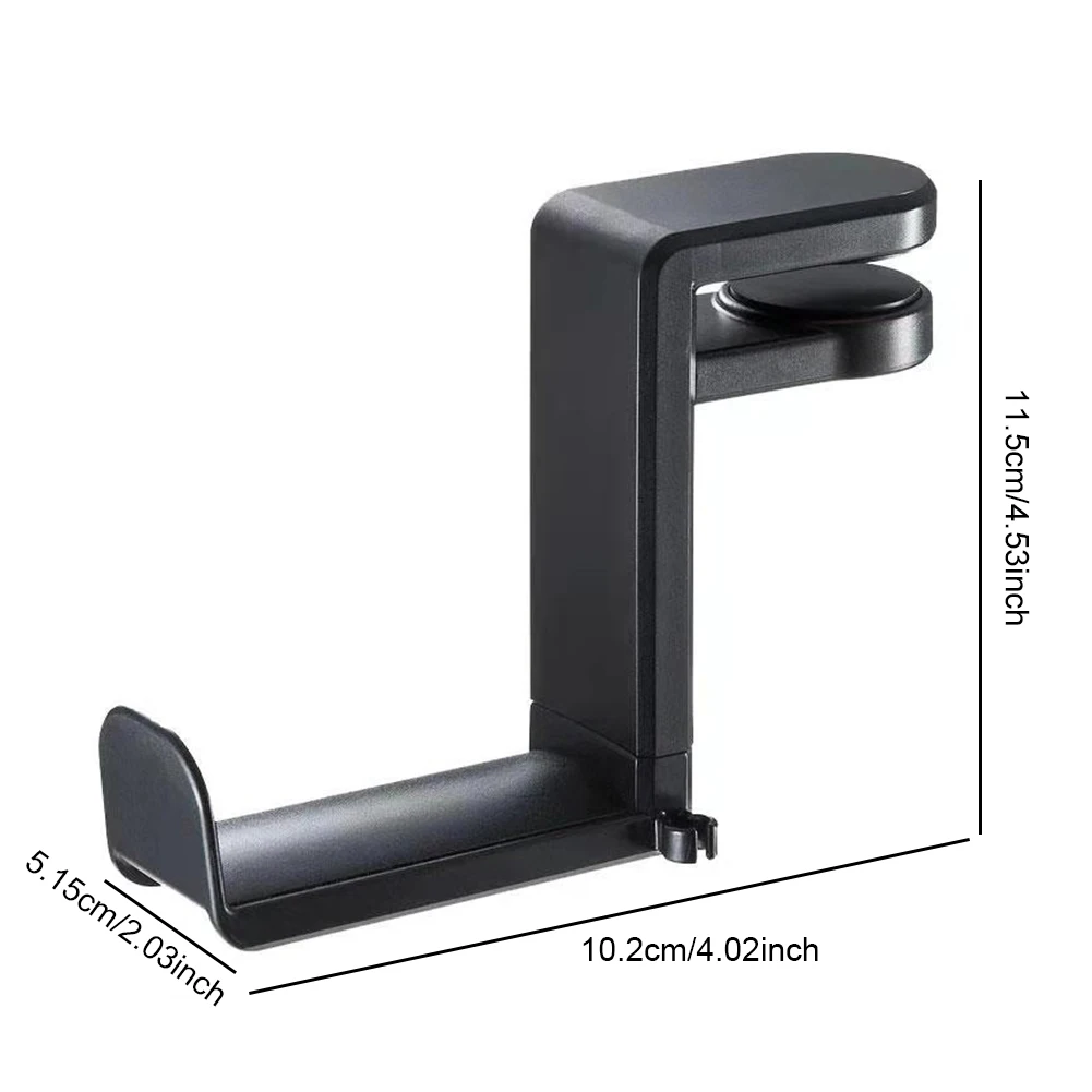 Supporto per cuffie sotto la scrivania con girevole a 360 gradi e organizer per clip per cavi Supporto per cuffie da gioco per PC Supporto per cuffie con morsetto