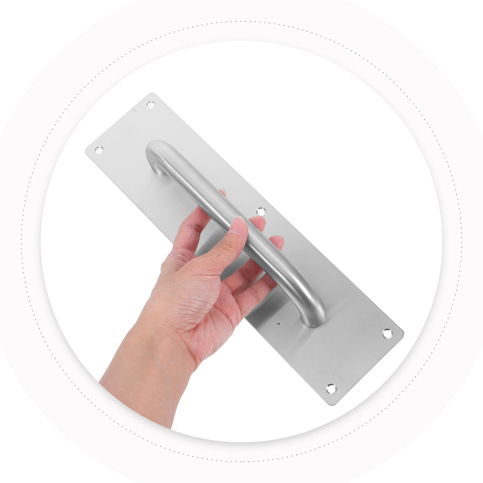 

2Pcs Heavy Duty Stainless Steel Door Handle Brushed Finish for Sliding Barn Doors Commercial Bathroom Handles Quick Installation