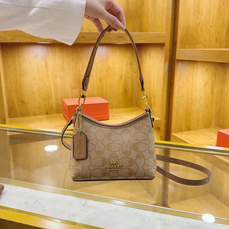 Classic Vintage High-end Leather Underarm Shoulder Bag Elegant Multi-use Crossbody Messenger Handbag For Women