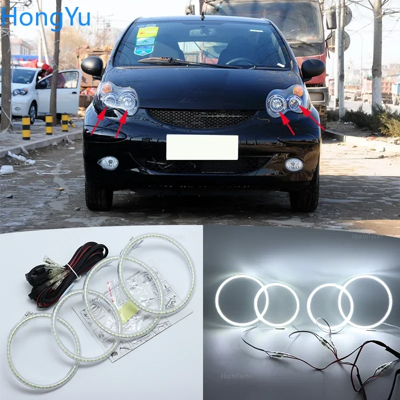 

Super Bright White Color 3528 SMD Led Angel Eyes Kit Daytime Running Light DRL for BYD F0 F1 2008 2009 2010 2011 2012 2013-2015