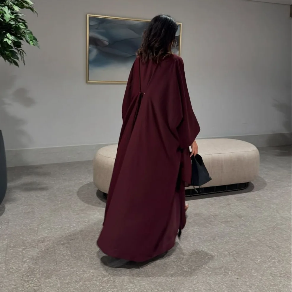 Cardigan Abaya pour femmes arabes musulmanes, sur Robe, vêtements pour femmes du moyen-orient, couleur unie