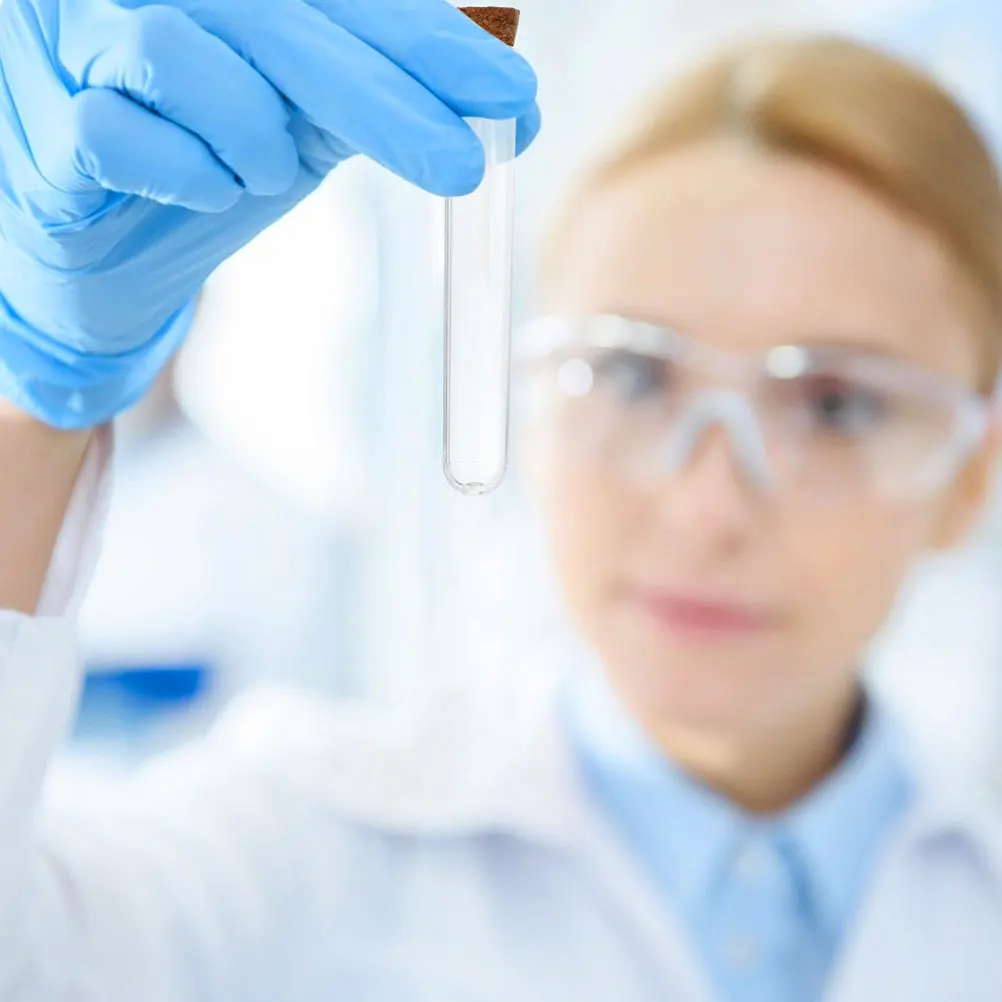 

36Pcs Wood Stopper Test Tubes Clear Plastic Storage Tubes for Science Experiments Candy Beads Party Favors Lab Use