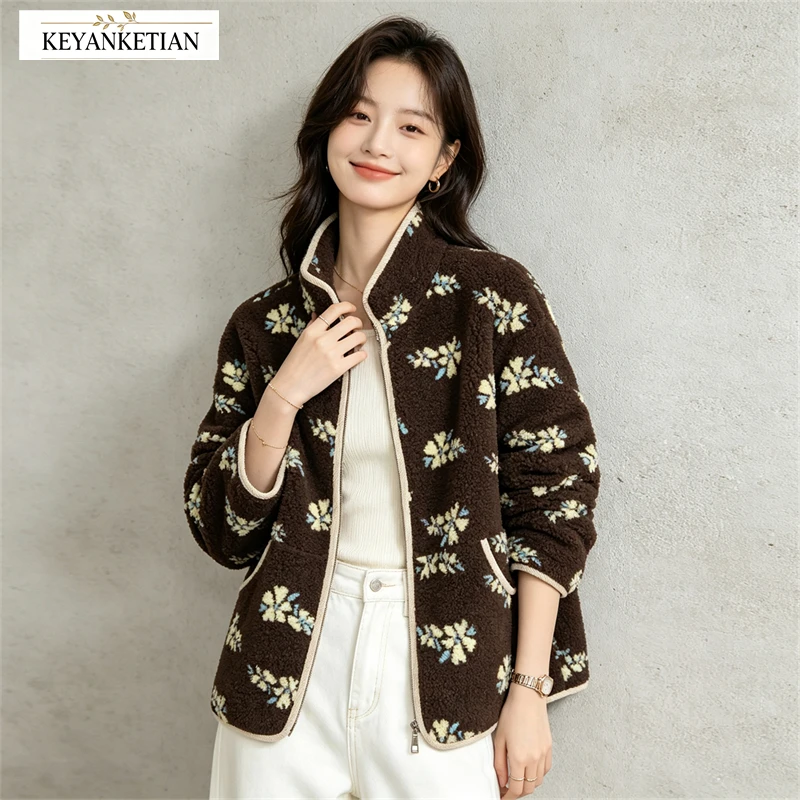 Sherpa Jacket Fleece - KEYANKETIAN 2026 Veste en polaire sherpa