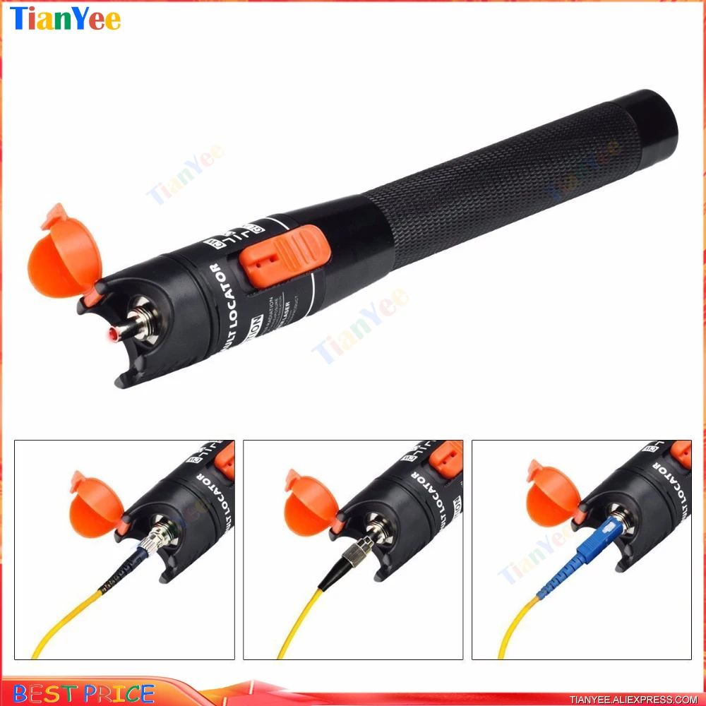 1 ~ 30MW Fiber Optic Tester Pen Type Red Laser Light Visual Fault Locator for Type SC/FC/ST 1mw/5mw/10mw/20mw/30mw