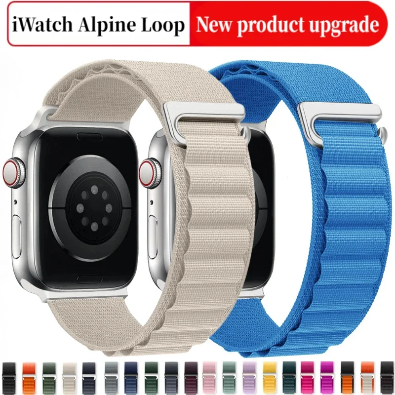 Upgrade Alpine Loop Nylon Strap For Apple Watch Band 10 9 8 7 45mm 41mm 42mm 46mm Ultra 2 49mm Bracelet Watchband iWatch 6 5 4