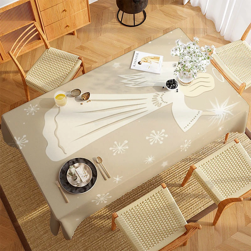 Christmas Pattern Tablecloth Restaurant Kitchen Tablecloth Living Room Home Decoration Rectangular Party Decoration