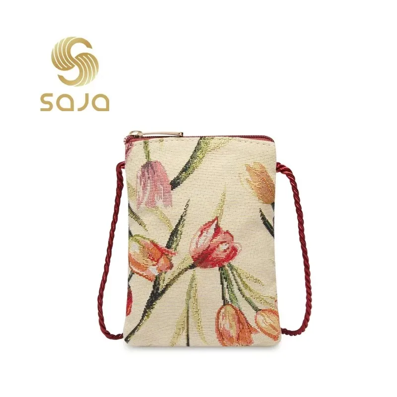 

SAJA Women Shoulder Bag Female Bag Tulip Flower Pattern Crossboby Bag for Women Ladies Girl Shopping Leisure Crossboby Bag Pouch