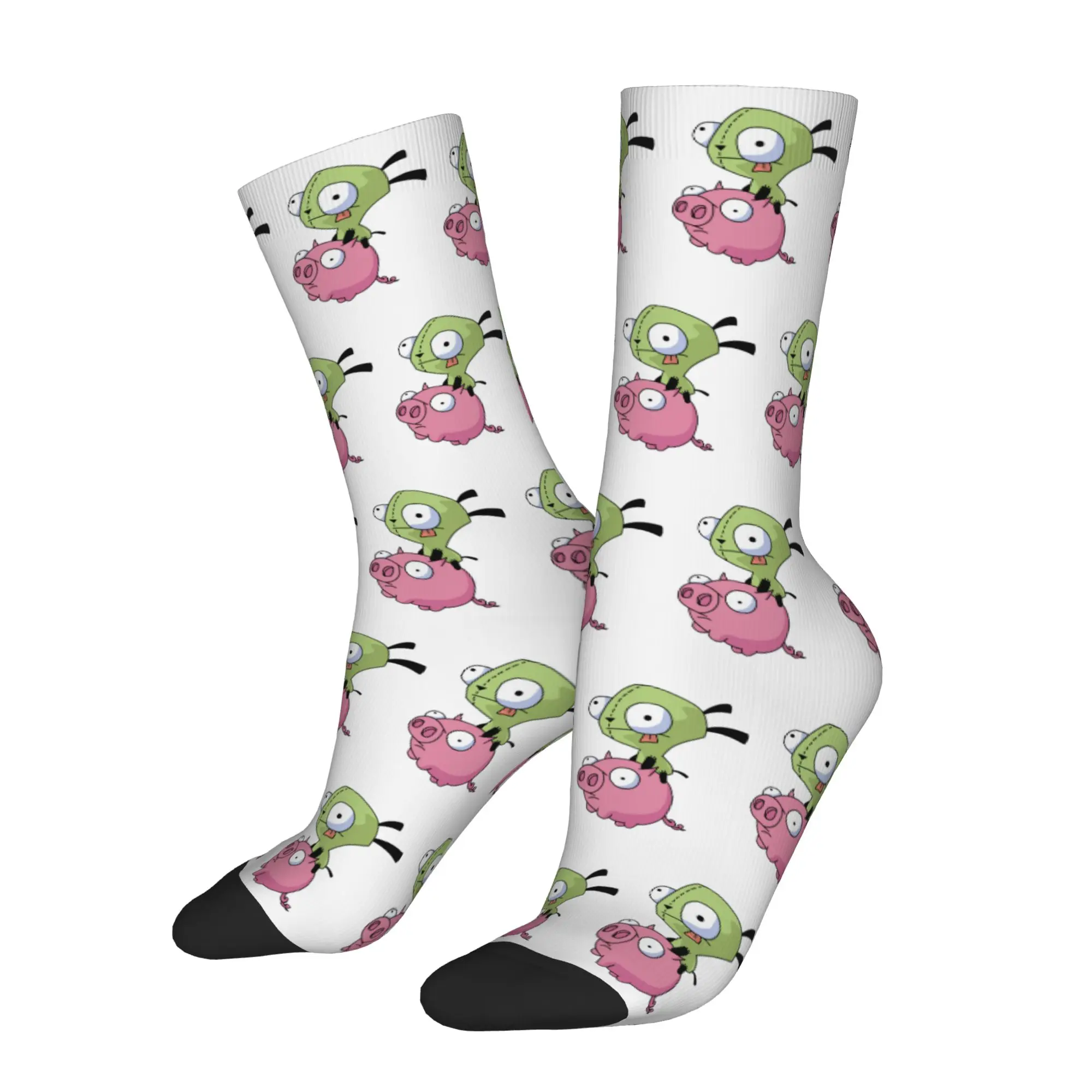 Winter Warm Cool Unisex Invader Zim Socks Gir Riding Pig Non-slip Soccer Socks