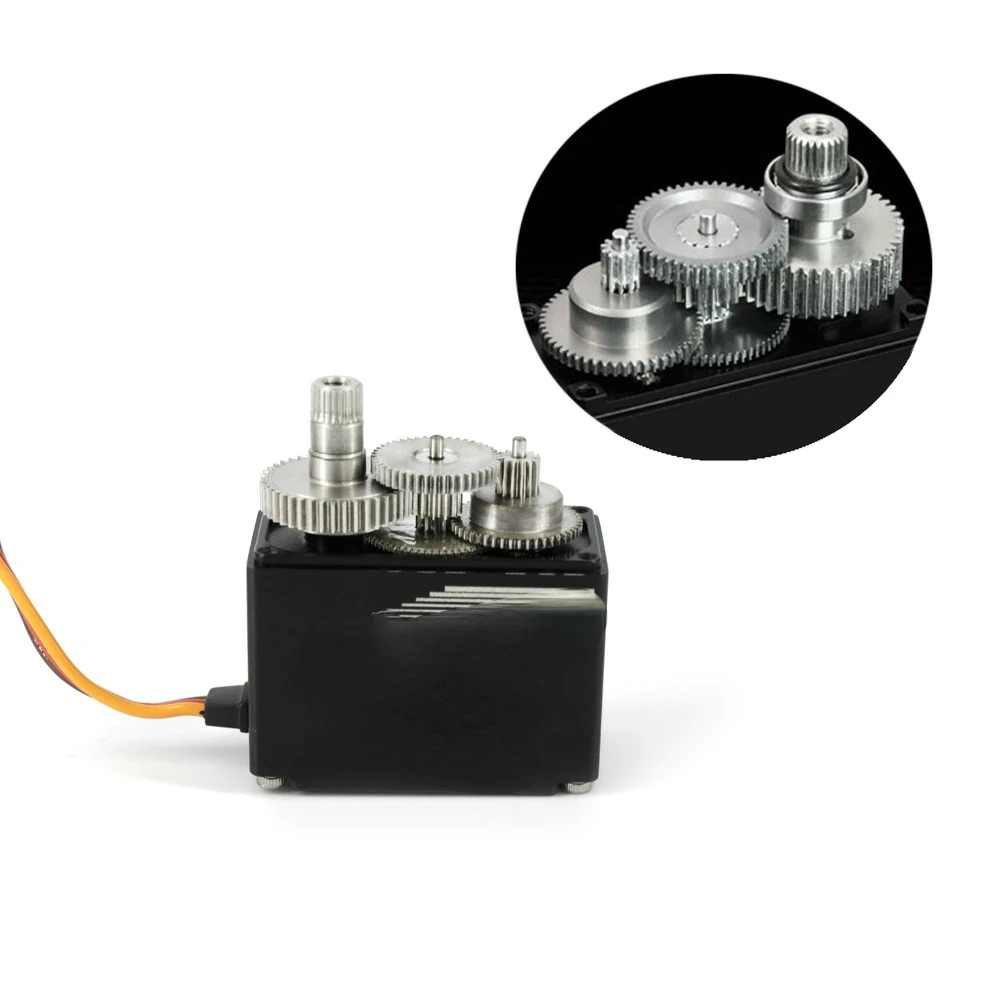 For 45kg All-Metal Waterproof Large Torque Digital Steering Gear Applicable 1:5/1:8 Car Model