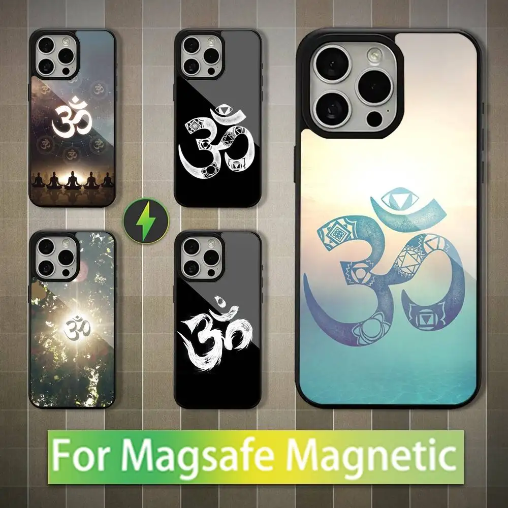 

Yoga Sports A-Aum O-Om Phone Case For iPhone 16,15,14,13,12,11,Pro,Max,Plus,Mini,Magsafe,Magnetic Wireless Charging Case