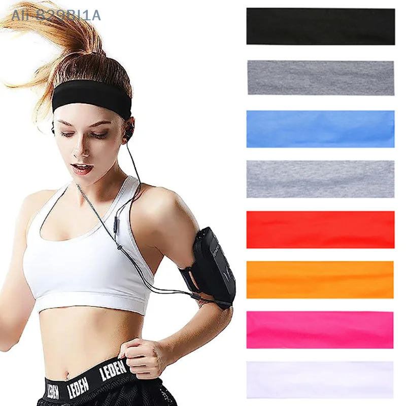 

Sports Hairband Running Head Band Sweat Anti-slip Elastic Hair Bands Biking Sweatband Bands Headbands For Women And Men