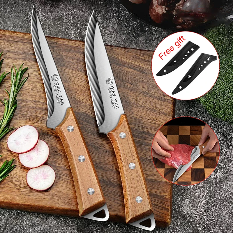 Professional Boning Knife, Kitchen Knife, Stainless Steel Chef Knife, Knife Set with Knife Sleeve, Fruit Knife, Peeling Knife