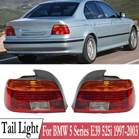 BMW 5 시리즈 E39 525i 530i 540i 1997-2003용 후미등 쉘 테일램프 브레이크등 방향지시등 램프 하우징 (전구 제외)