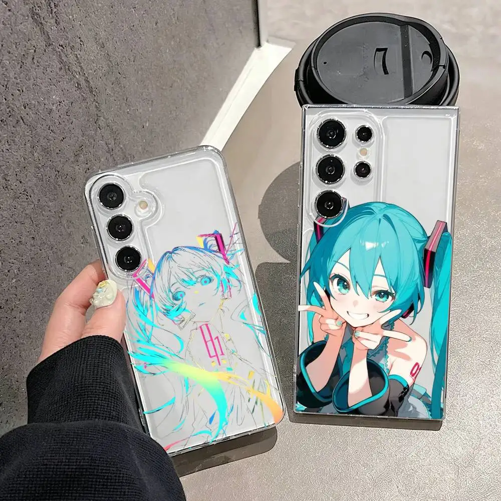 Anime H-Hatsune Miku   Phone Case For Samsung S25,S24,S21,S22,S23,S30,Ultra,S20,Plus,Fe,Note,10,9,5G Transparent Cover